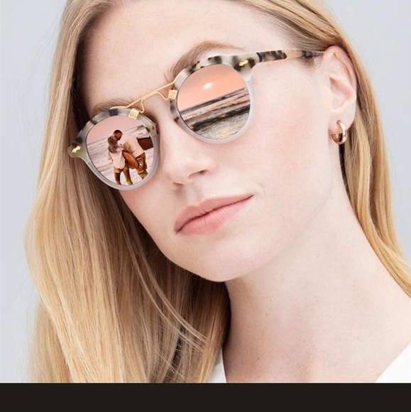 NWT Polarized Sunglasses for Women UV Protection, Retro Double Bridge Eyewear - Picture 2 of 12